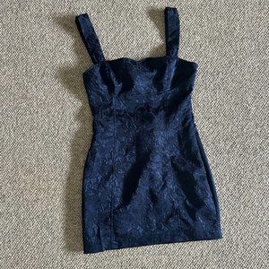 Formal Dress Reese Jacquard Dress in Navy